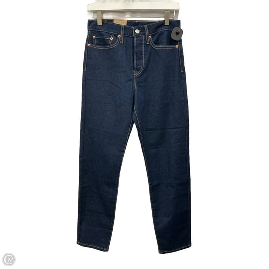 Jeans Straight By Levis In Blue Denim, Size: 4