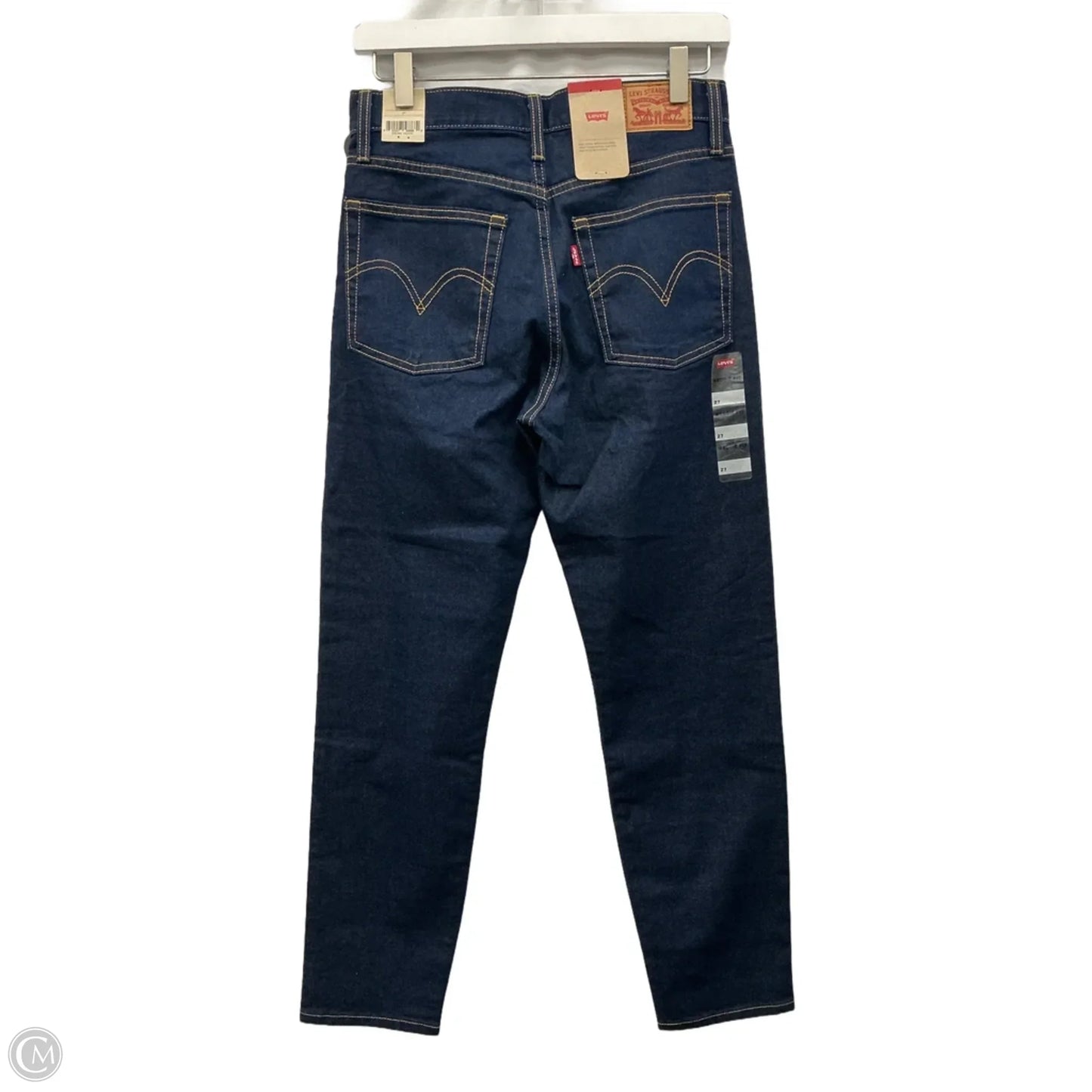 Jeans Straight By Levis In Blue Denim, Size: 4