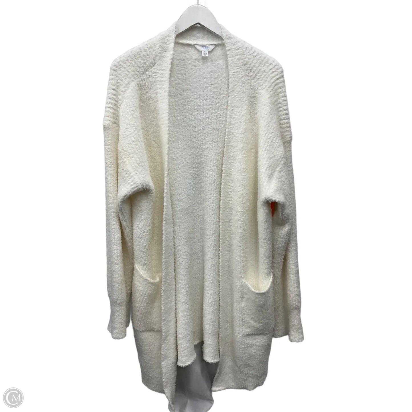 Sweater Cardigan By Time And Tru In Ivory, Size: Xl