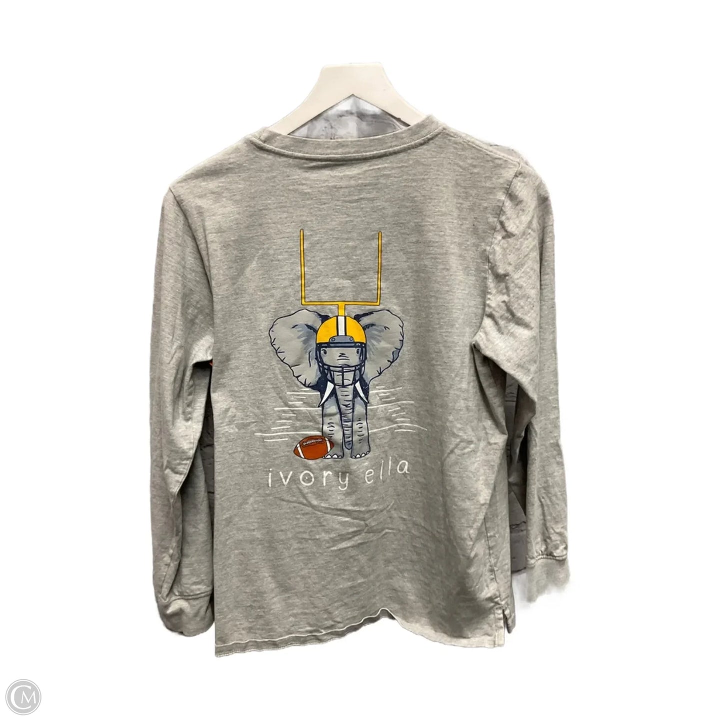 Top Long Sleeve By Ivory Ella In Grey, Size: M
