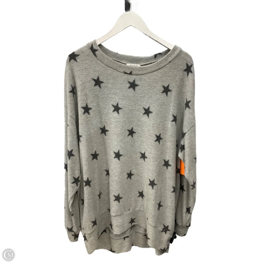 Top Long Sleeve By White Birch In Grey, Size: L