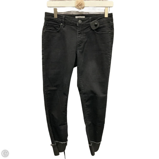 Jeans Cropped By Loft In Black Denim, Size: 4