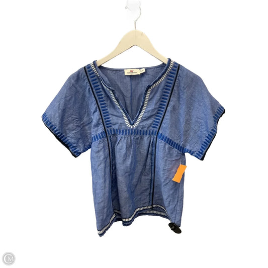 Top Short Sleeve By Vineyard Vines In Blue, Size: Xs