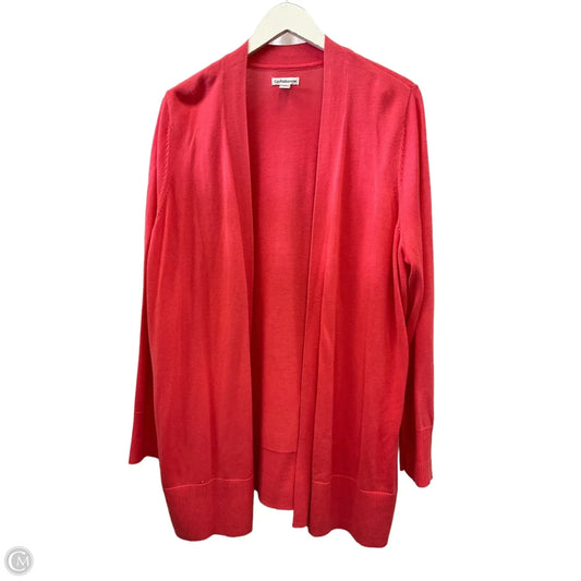 Cardigan By Croft And Barrow In Coral, Size: 1x