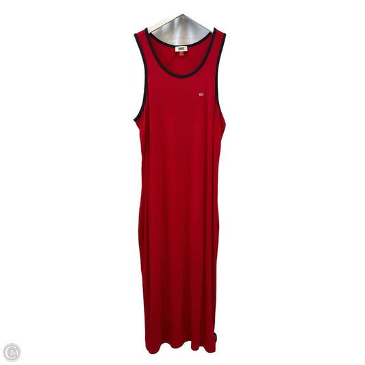 Dress Casual Midi By Tommy Hilfiger In Red, Size: L