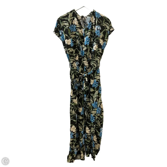 Jumpsuit By Kensie In Tropical Print, Size: L