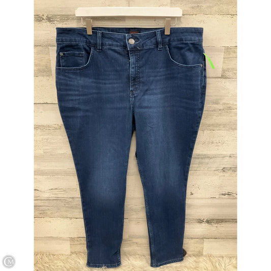 Jeans Cropped By Lee In Blue Denim, Size: 20