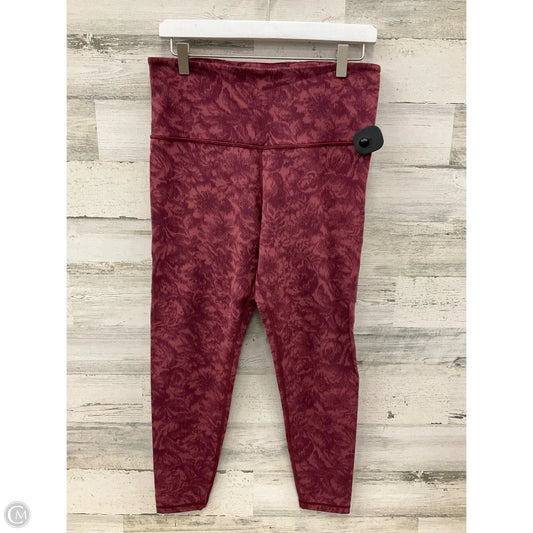 Athletic Leggings Capris By Athleta In Maroon, Size: 1x