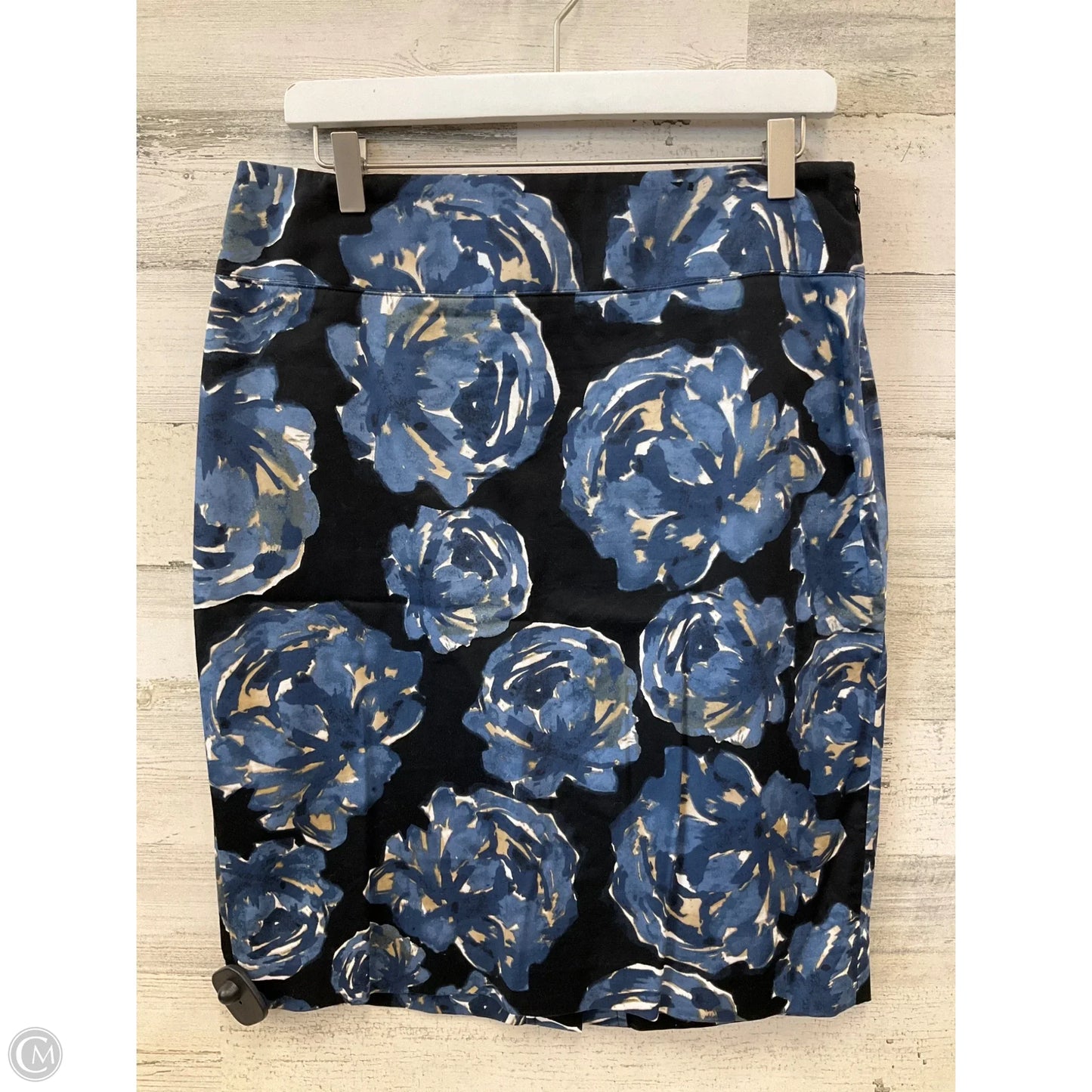 Skirt Midi By Alfani In Black & Blue, Size: 10