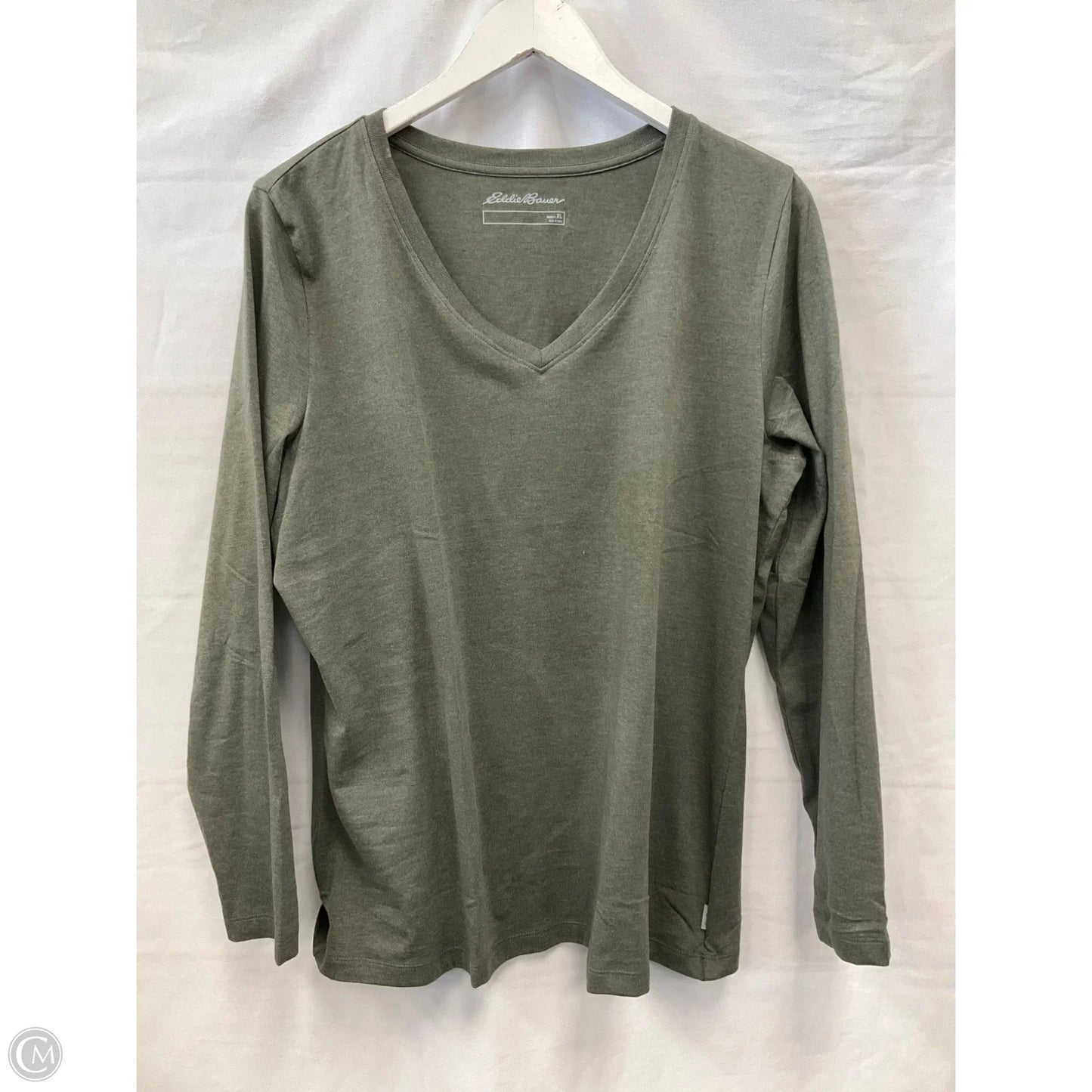 Top Long Sleeve Basic By Eddie Bauer In Green, Size: Xl
