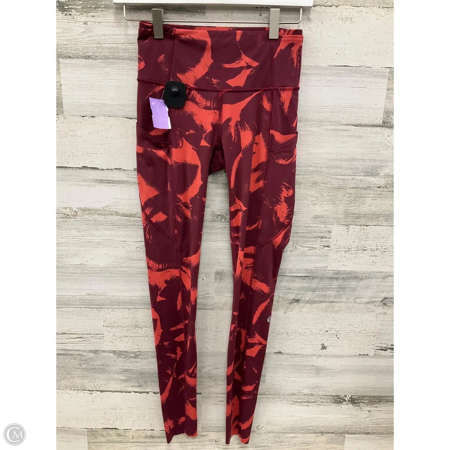 Athletic Leggings By Lululemon In Maroon, Size: Xs