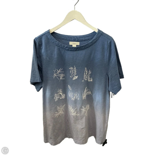 Top Short Sleeve By Cj Banks In Ombre Print, Size: 1x