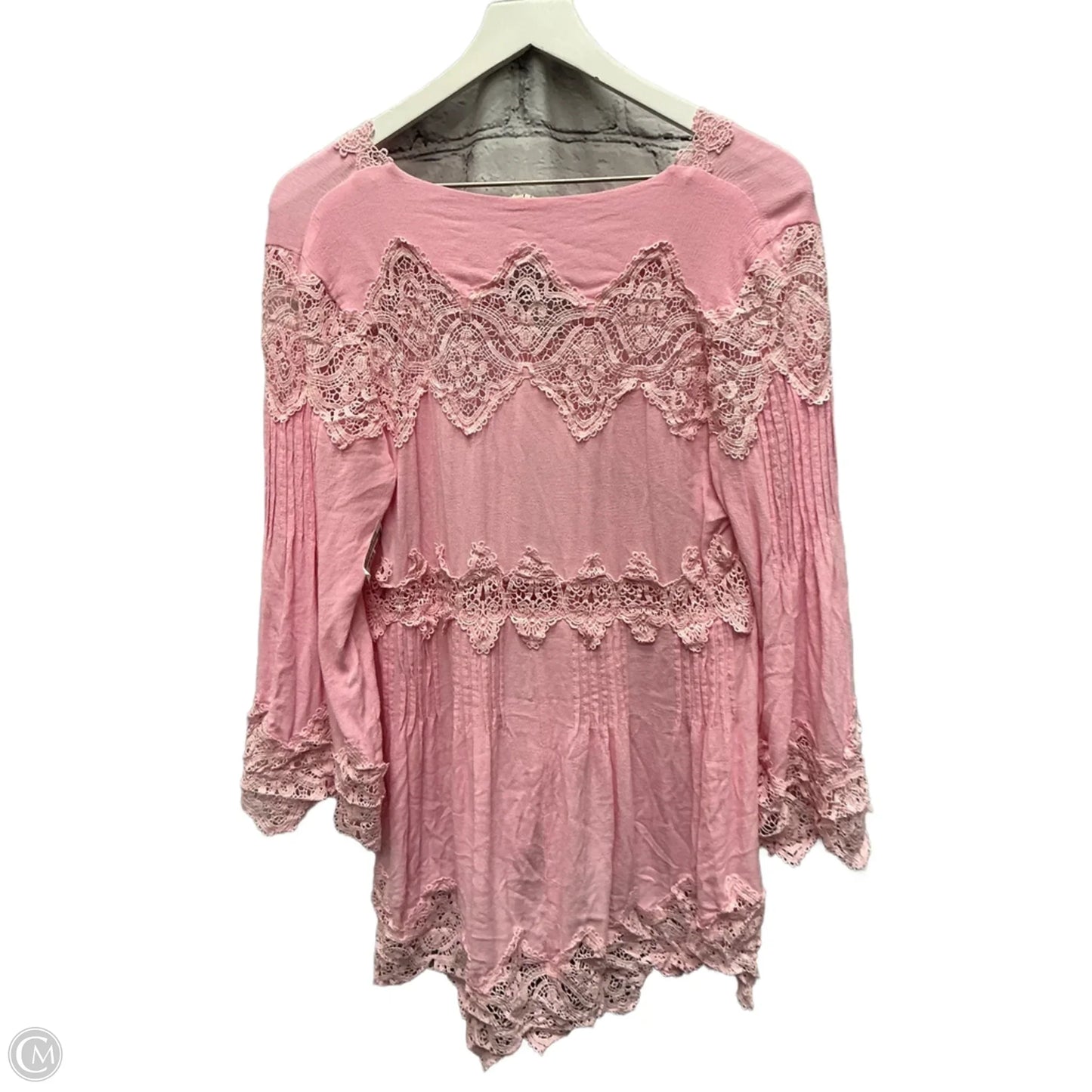 Top 3/4 Sleeve By Pol In Pink, Size: L