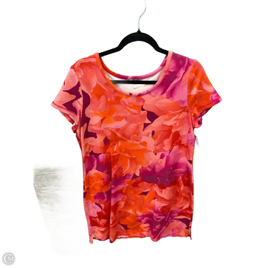 Dress Casual Short By Talbots In Orange & Pink, Size: 1