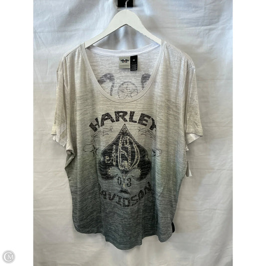 Top Short Sleeve By Harley Davidson In Ombre Print, Size: 3x