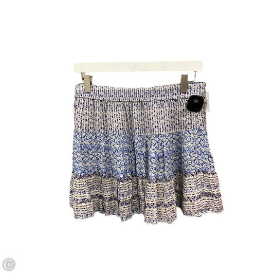 Skirt Mini & Short By Bcbgmaxazria In Blue & Tan, Size: M