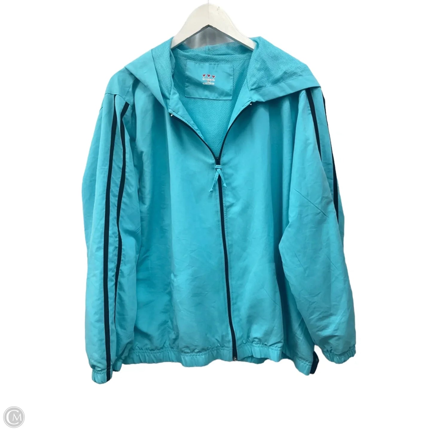 Athletic Jacket By Clothes Mentor In Aqua, Size: 2x