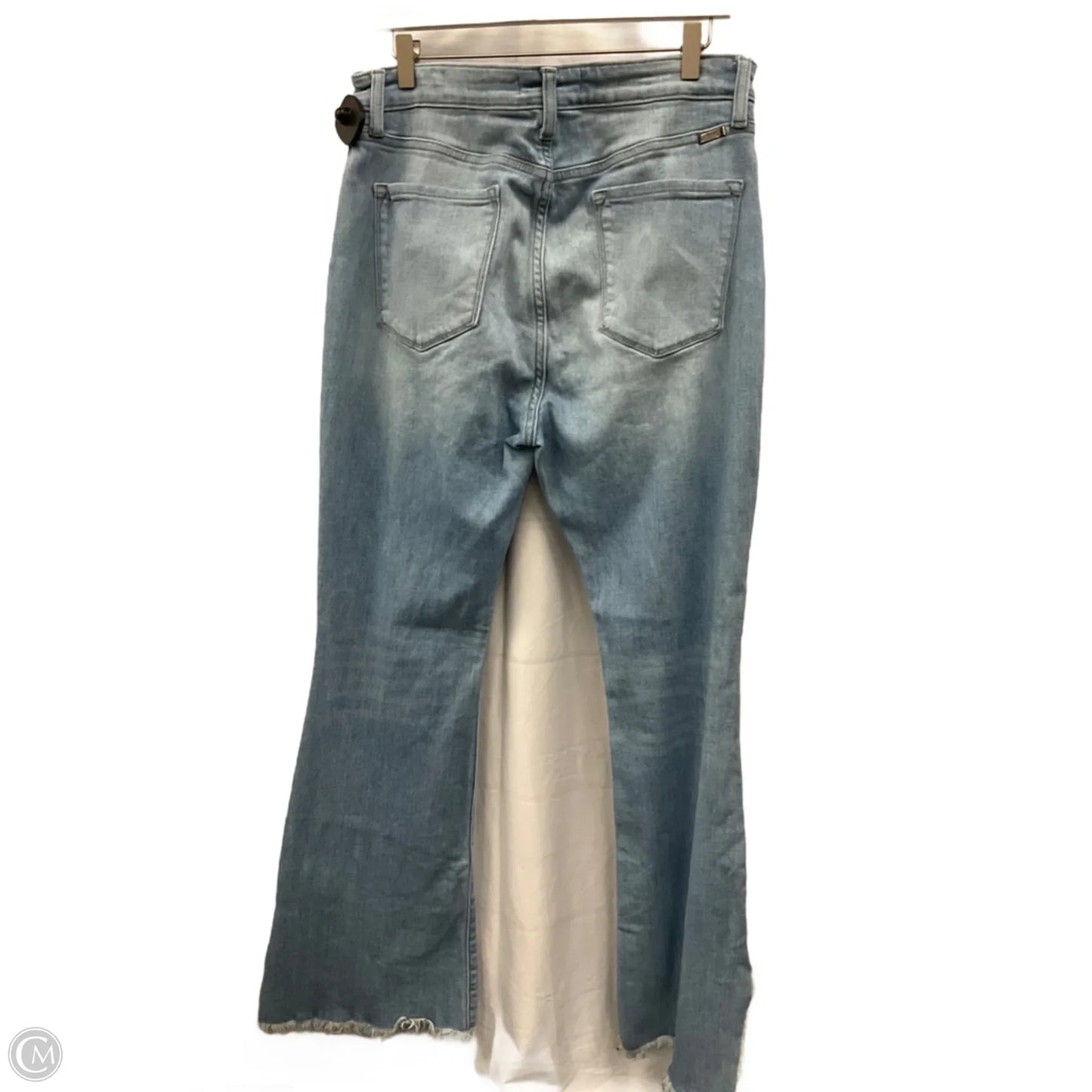 Jeans Flared By Kancan In Blue Denim, Size: 14