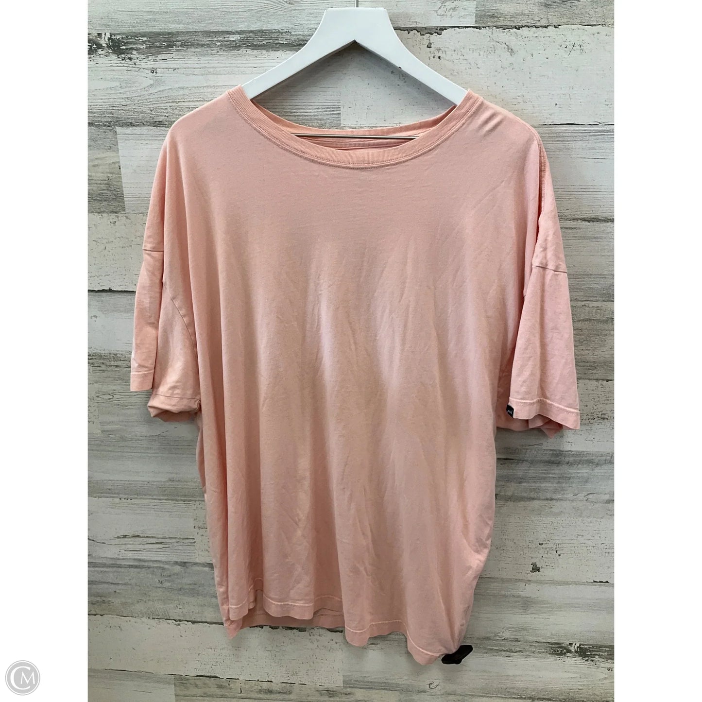Top Short Sleeve Basic By Pink In Pink, Size: Xxl