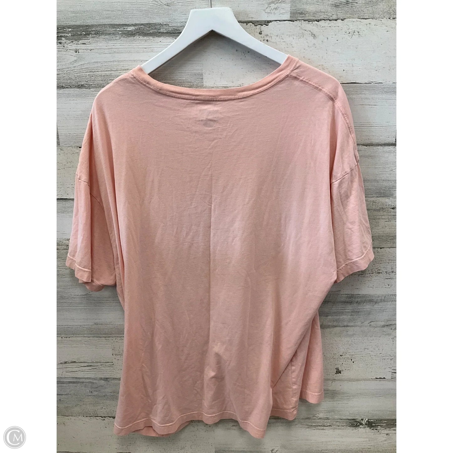 Top Short Sleeve Basic By Pink In Pink, Size: Xxl