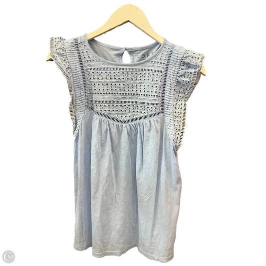 Top Sleeveless By Loft In Blue, Size: S