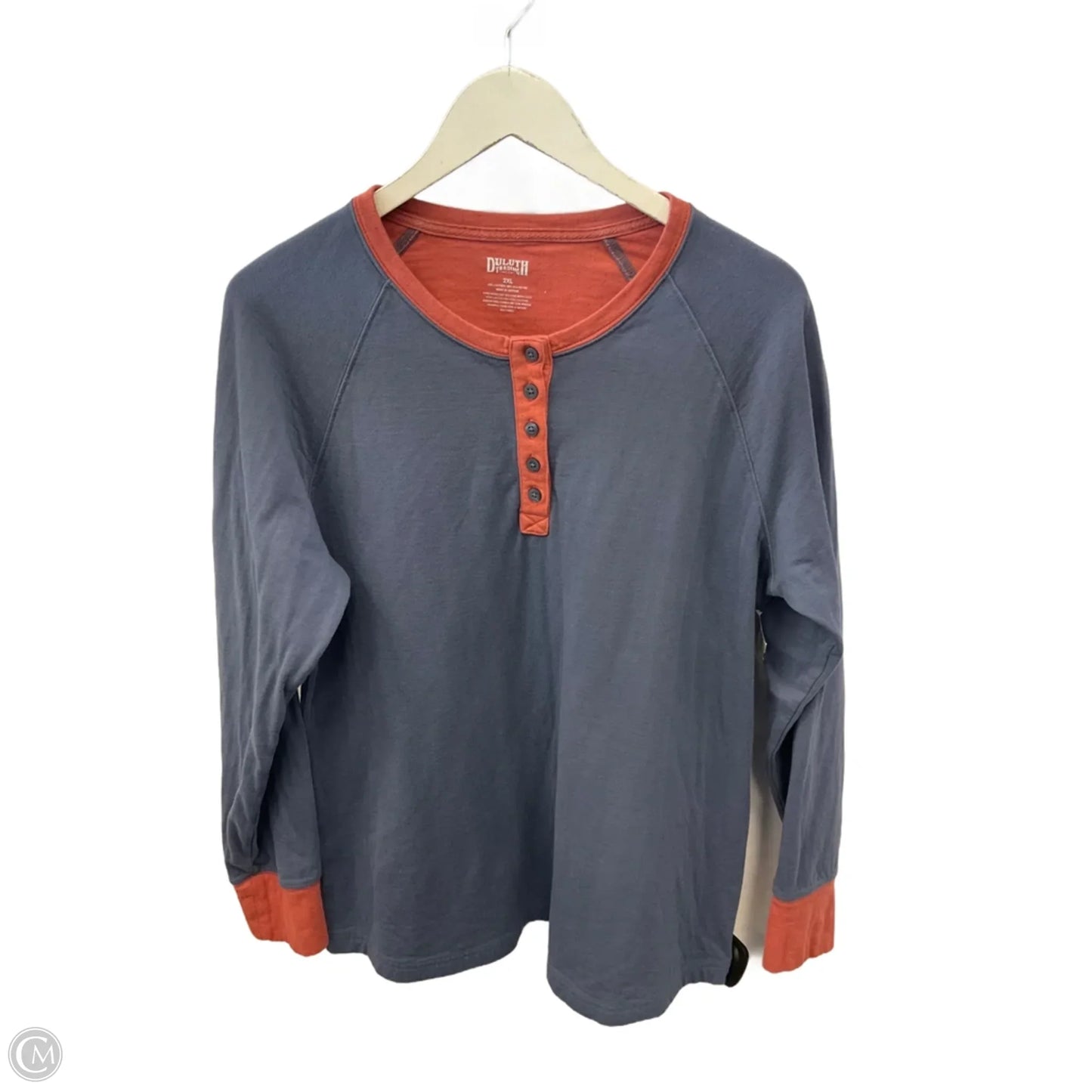 Top Long Sleeve By Duluth Trading In Blue, Size: 2x