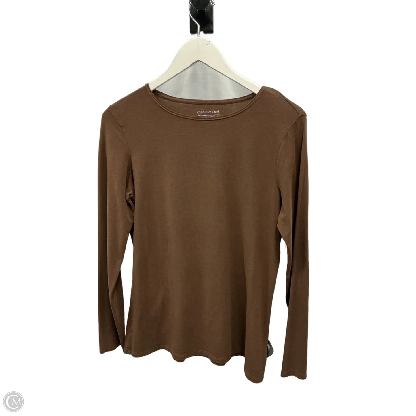 Top Long Sleeve Basic By Coldwater Creek In Brown, Size: M