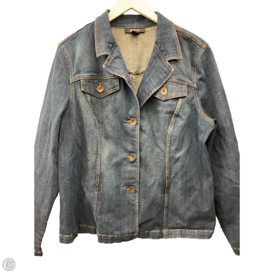 Jacket Denim By Style And Company In Blue Denim, Size: Xl