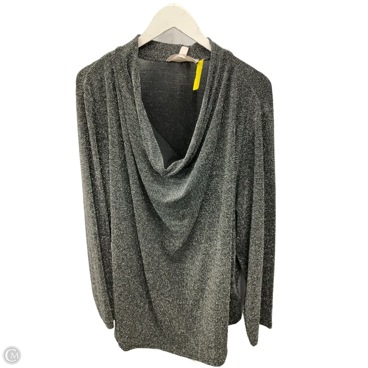 Top Long Sleeve By Catherine Malandrino In Black & Silver, Size: 3x