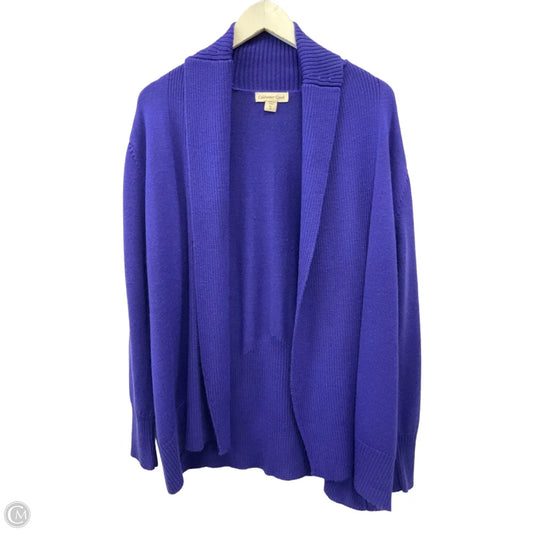 Sweater Cardigan By Coldwater Creek In Purple, Size: Xl