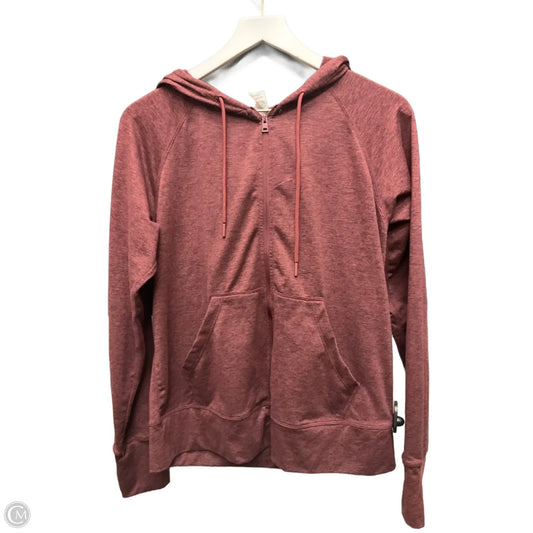 Athletic Sweatshirt Hoodie By Athletic Works In Maroon, Size: M