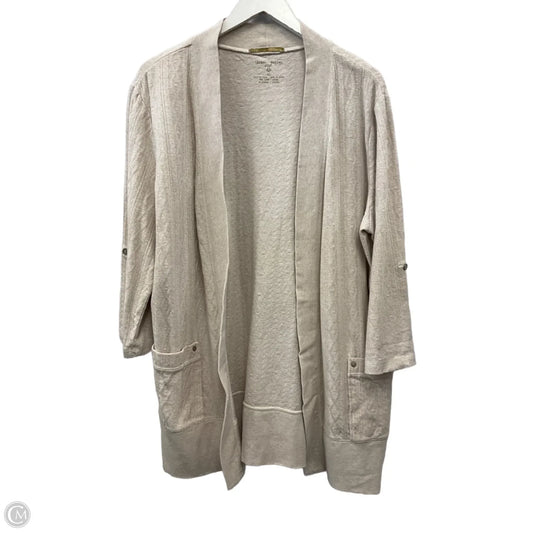 Cardigan By Clothes Mentor In Beige, Size: Xl
