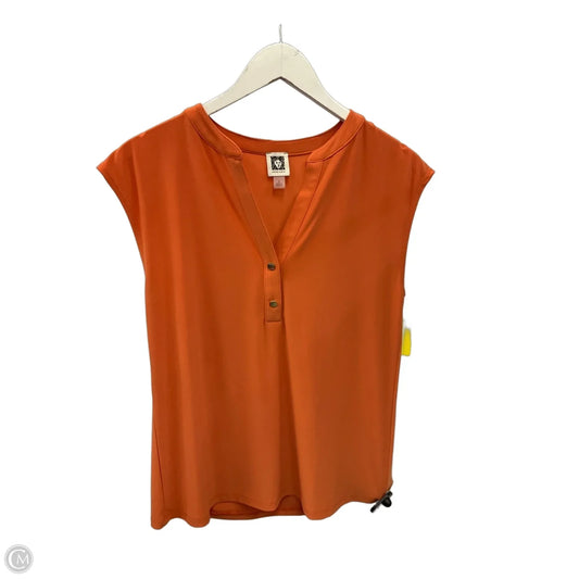 Top Sleeveless By Anne Klein In Orange, Size: S