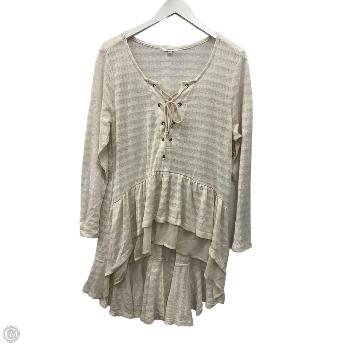 Tunic Long Sleeve By Maurices In Ivory, Size: Xl