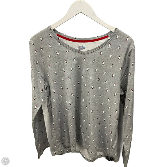 Top Long Sleeve By Croft And Barrow In Grey, Size: Xl