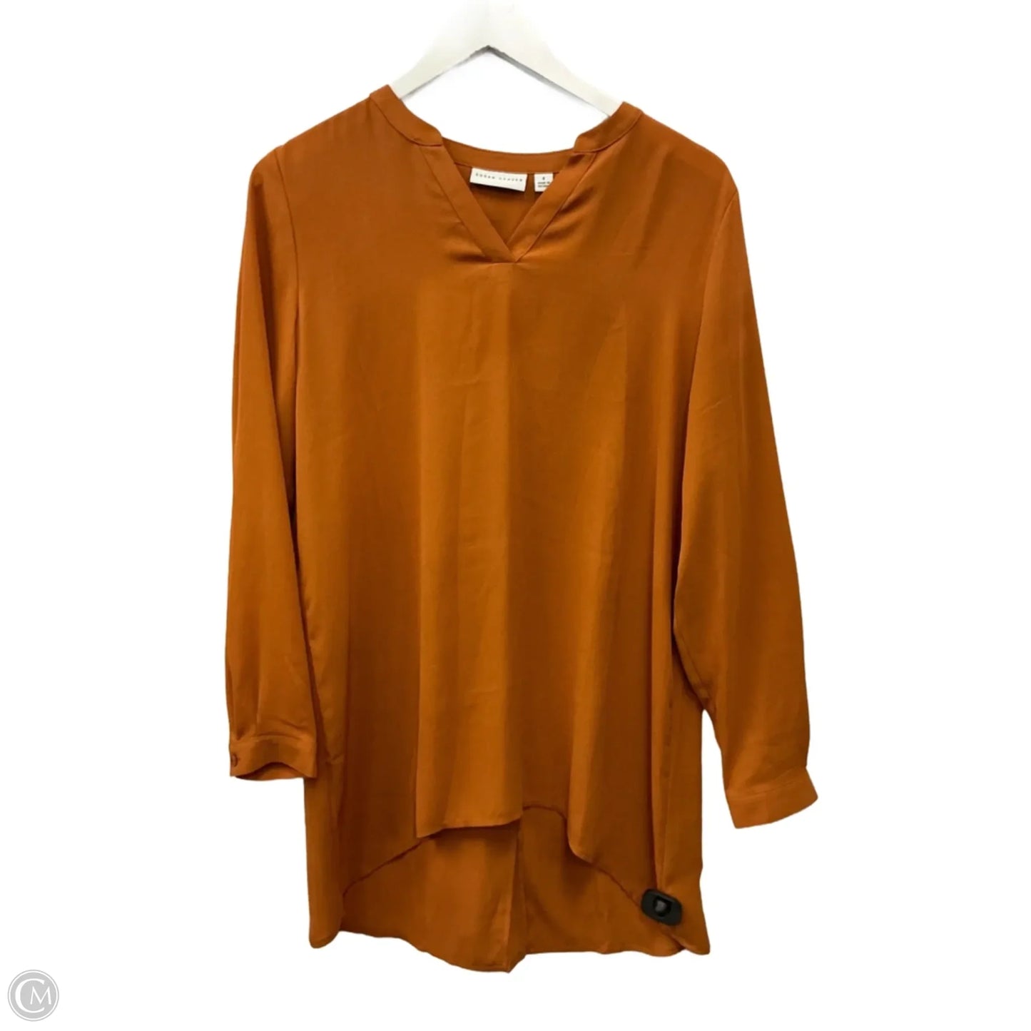 Tunic Long Sleeve By Susan Graver In Orange, Size: S