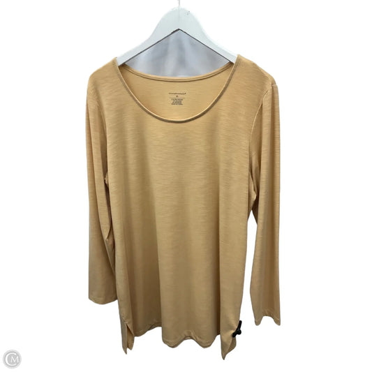 Top Long Sleeve By Christopher And Banks In Gold, Size: Xl