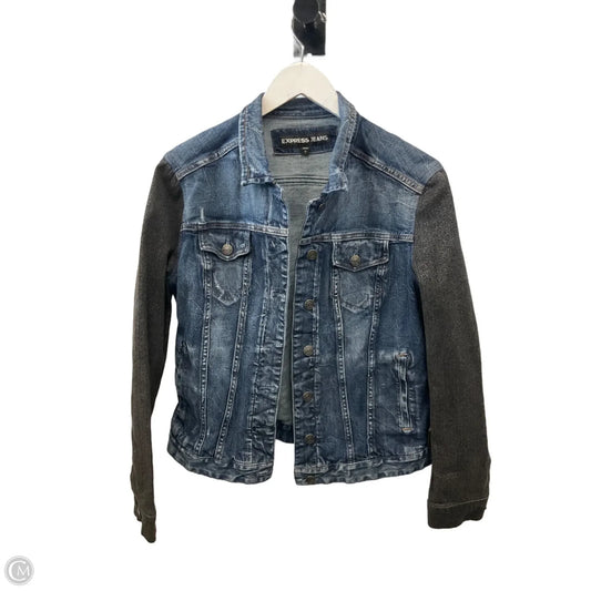 Jacket Denim By Express In Blue Denim, Size: L
