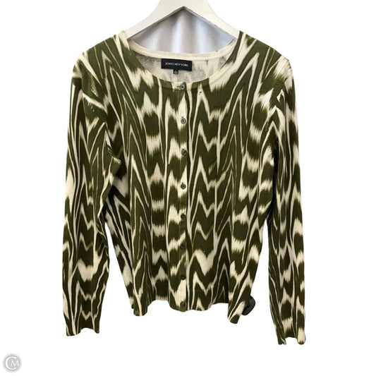 Sweater Cardigan By Jones New York In Green, Size: L