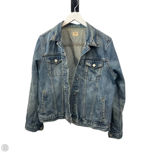 Jacket Denim By Gap In Blue Denim, Size: Xl