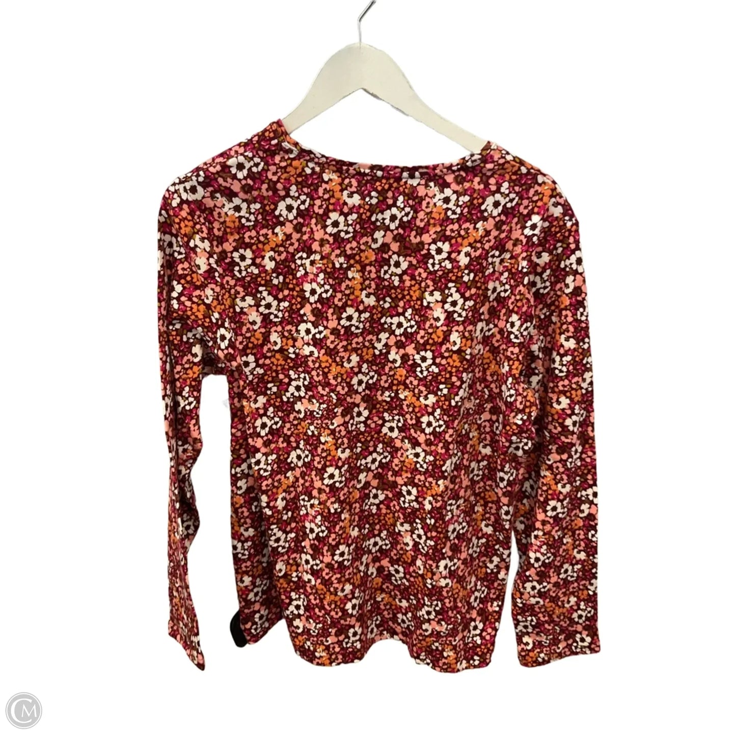 Top Long Sleeve By Croft And Barrow In Pink & Red, Size: Xl