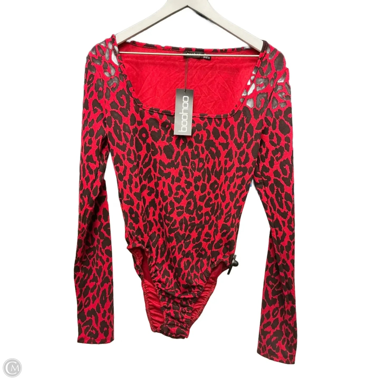 Bodysuit By Boohoo Boutique In Black & Red, Size: M