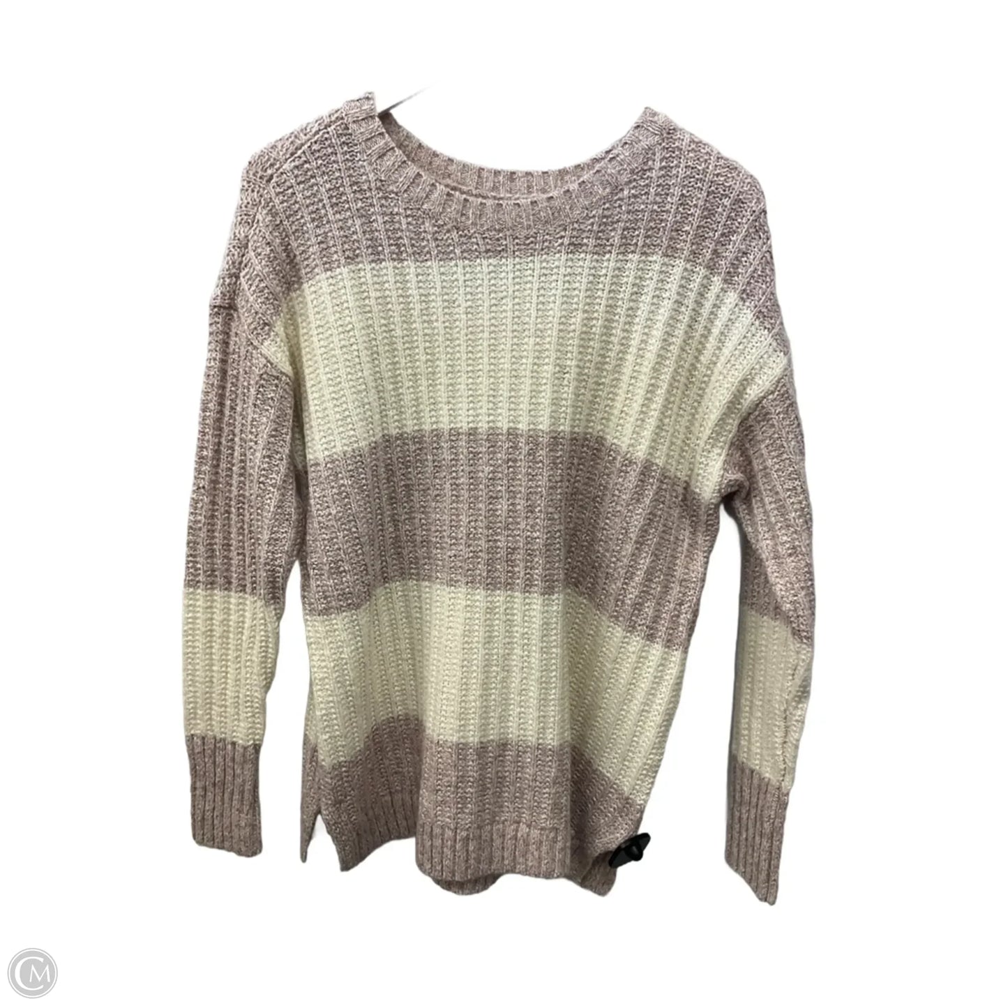 Sweater By Christopher And Banks In Cream & Pink, Size: L