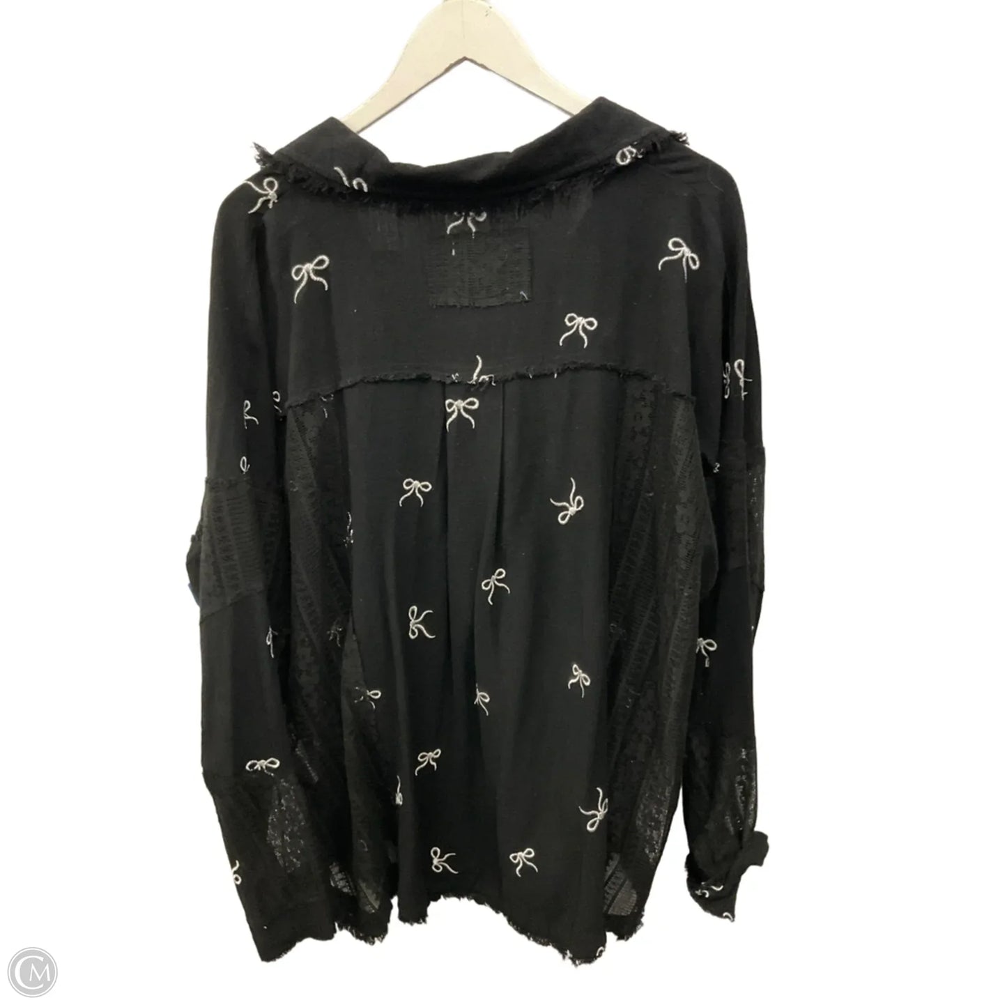 Top Long Sleeve By Umgee In Black & White, Size: 1x