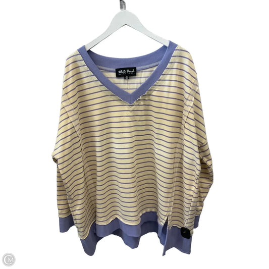 Top Long Sleeve By White Birch In Cream & Purple, Size: 2x