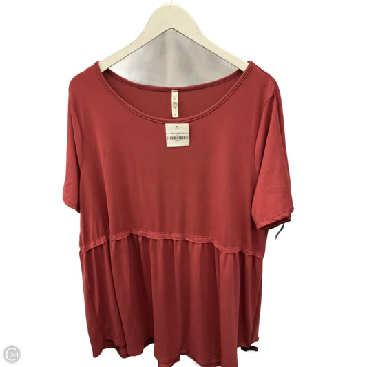 Top Short Sleeve By Mts In Red, Size: 1x