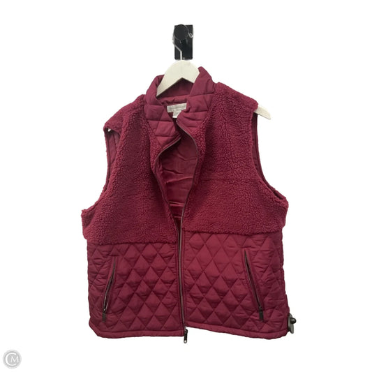 Vest Puffer & Quilted By Christopher And Banks In Maroon, Size: Xl