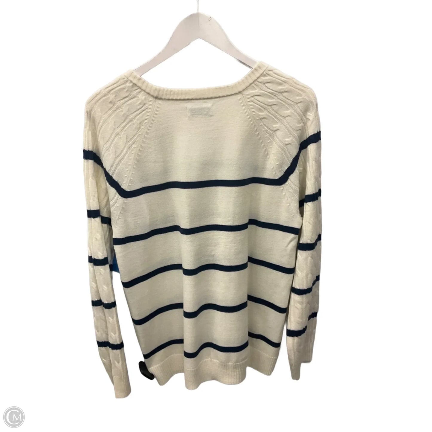 Top Long Sleeve By Croft And Barrow In Striped Pattern, Size: L