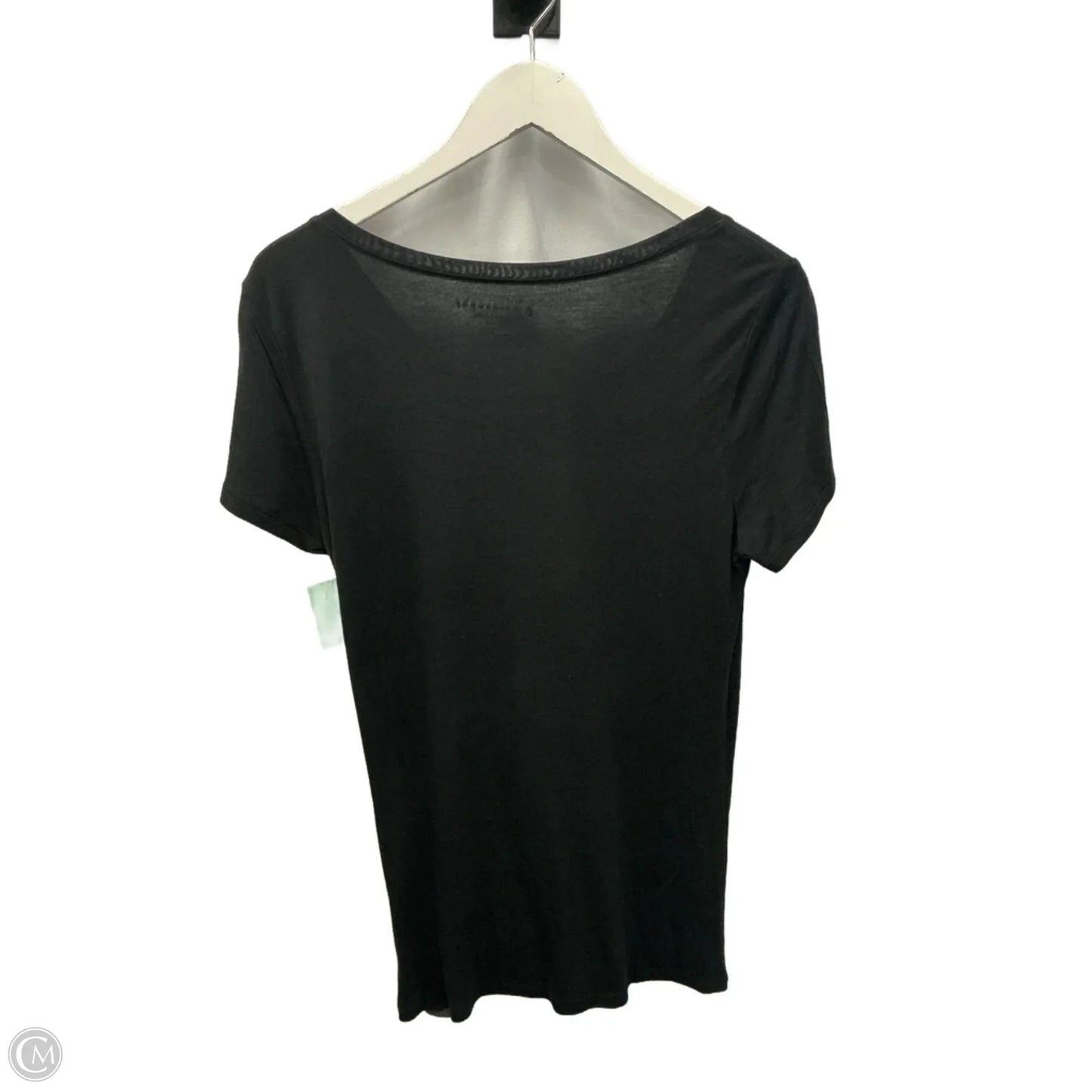Top Short Sleeve By Philosophy In Black & Gold, Size: M