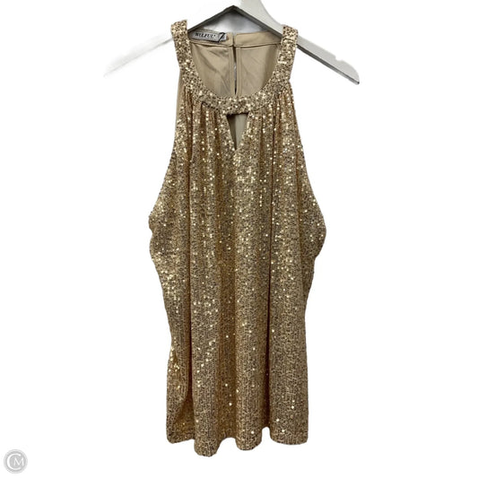 Top Sleeveless By Clothes Mentor In Gold, Size: 2x
